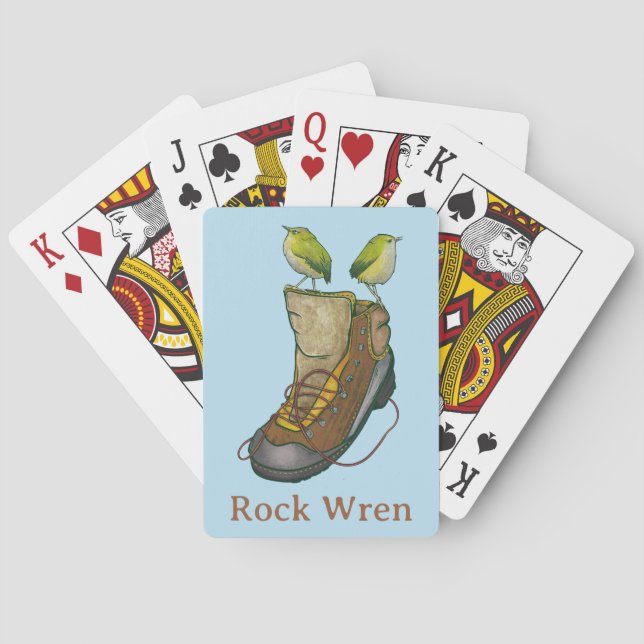 Jeu De Cartes Tuke en métal sur une botte de randonnée (dos)
