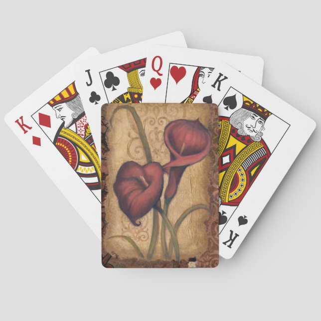 Jeu De Cartes Tulipes rouges II (dos)