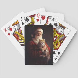 Jeu De Cartes Turc Angora Chat Santa Claus Festif Noël