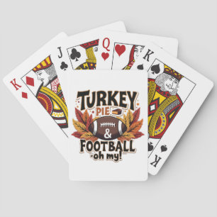 Jeu De Cartes Turquie tarte et football Oh Ma Turquie Thankgivin