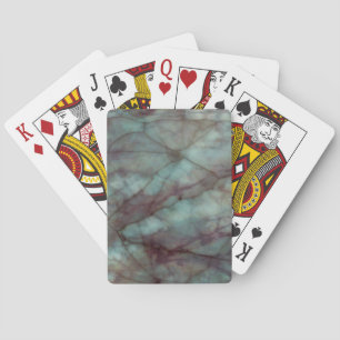 Jeu De Cartes Turquoise vert et lavande violet marbre fluorite