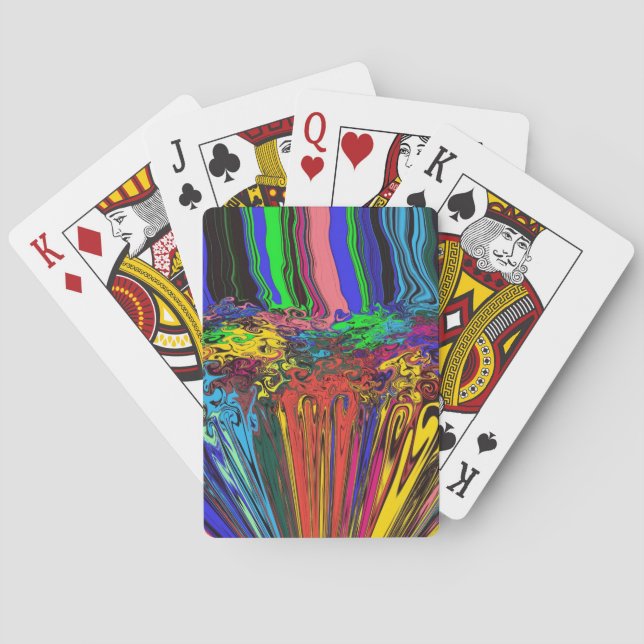 Jeu De Cartes Twirlers colorés Abstraits / Poussés et Pinchés / (dos)