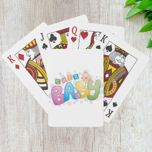 Jeu De Cartes Typographie de lettres bulles colorées de bébé mig