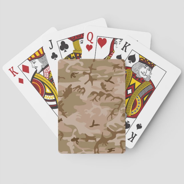 Jeu De Cartes U.S. Camouflage militaire de sable de désert (dos)