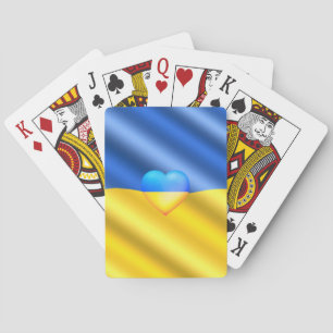 Jeu De Cartes Ukraine - Soutien - Liberté Paix - drapeau ukraini