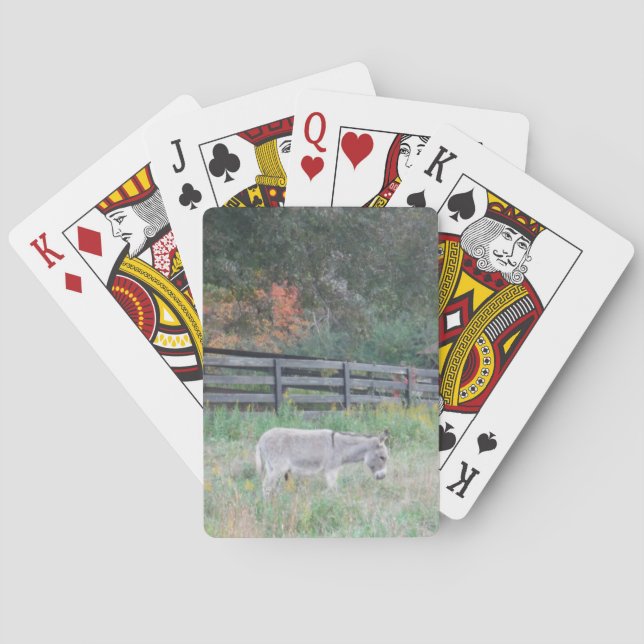 Jeu De Cartes Un âne dans un champ d'automne. (dos)