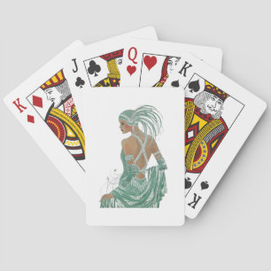 Jeu De Cartes Un aperçu de l'élégance : Green Backless Dress Des