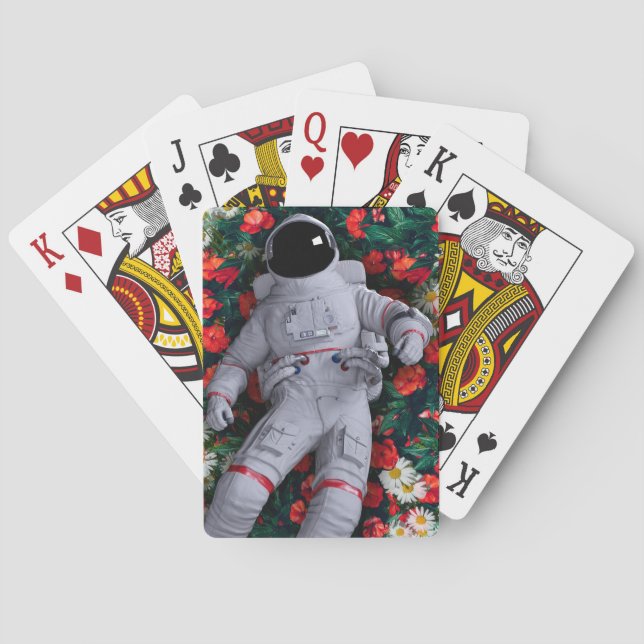 Jeu De Cartes Un astronaute dans les fleurs (dos)