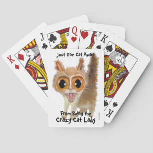 Jeu De Cartes Un chat loin d'être la dame folle du chat
