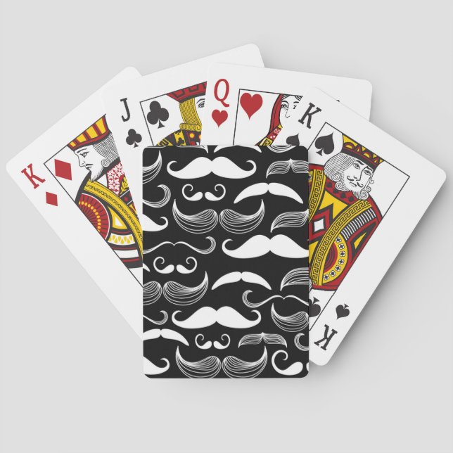 Jeu De Cartes Un club des messieurs. Motif de moustache (dos)