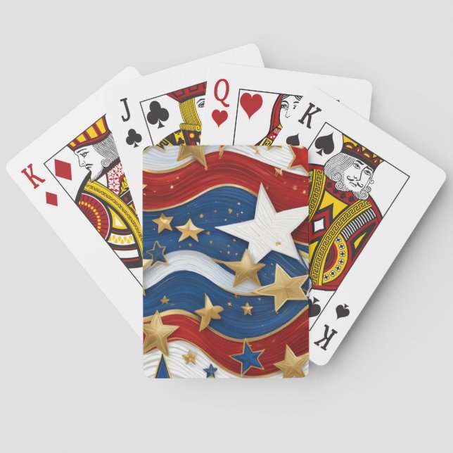 Jeu De Cartes Un coup sur le drapeau américain Classic Playing C (dos)