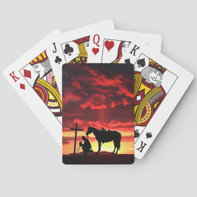 Jeu De Cartes Un Cowboy Prière Jouer Des Cartes (dos)