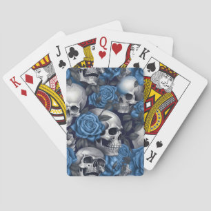 Jeu De Cartes Un crâne et une série Rose 12