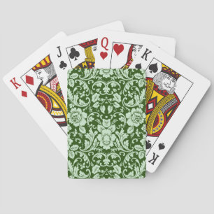 Jeu De Cartes Un damas à fleurs antique