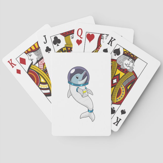 Jeu De Cartes Un dauphin en tant qu'astronaute en costume (dos)