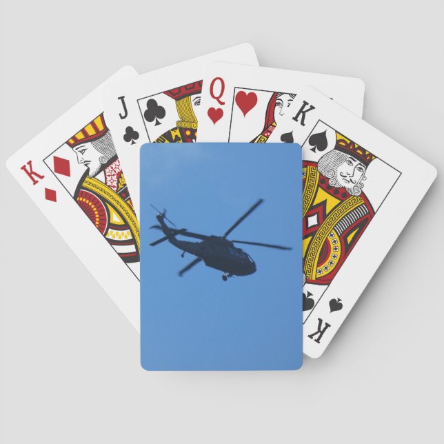 Jeu De Cartes Un hélicoptère militaire en vol (dos)
