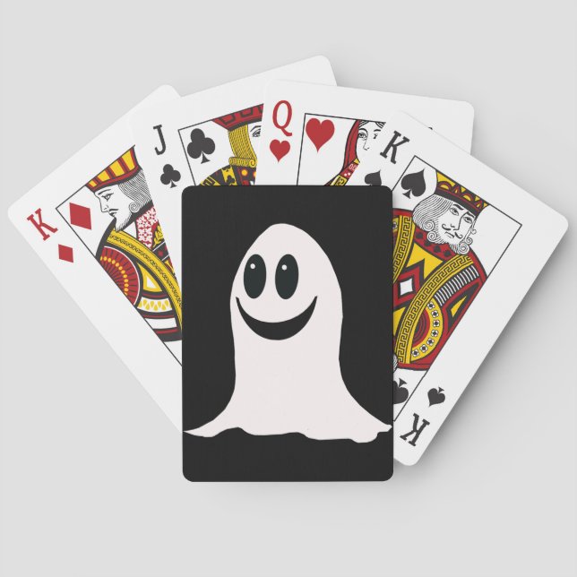 Jeu De Cartes Un joli fantôme de dessin d'Halloween (dos)