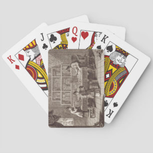 Jeu De Cartes Un magasin chinois de calligraphie, d'un compte de