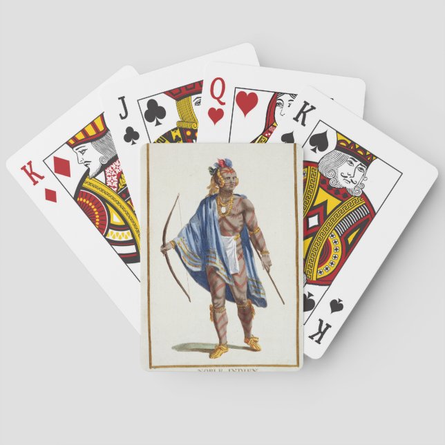 Jeu De Cartes Un noble Indien de la Nation d'Ottawa, 1780 (colou (dos)