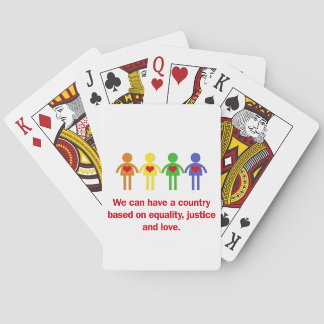 Jeu De Cartes Un pays fondé sur l'égalité, la justice et l'amour (dos)