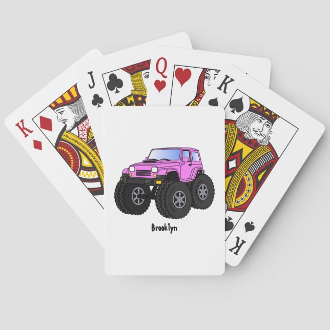 Jeu De Cartes Un Pink Monster Cartoon (dos)