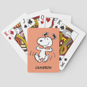 Jeu De Cartes Un Snoopy Joyeux Danse Jouer Des Cartes