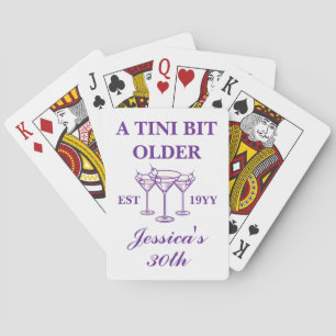 Jeu De Cartes Un Tini Un Peu Vieux Purple Personnalisé Anniversa