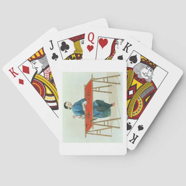 Jeu De Cartes Une femme broderie, plaque 41 de 'Le costume ou (dos)
