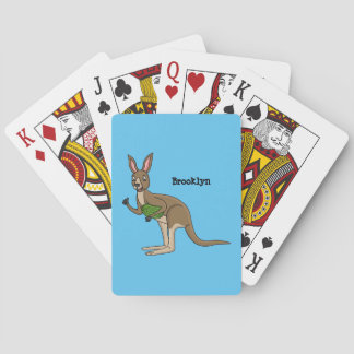 Jeu De Cartes Une jolie illustration de kangourou australien