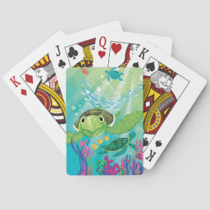 Jeu De Cartes Une Secourt de tortue de mer