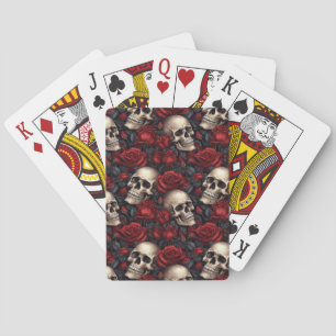 Jeu De Cartes Une série de crânes et de roses Design 10