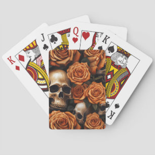 Jeu De Cartes Une série de crânes et de roses Design 9