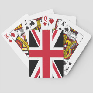 Jeu De Cartes Une Union Jack noire et rouge