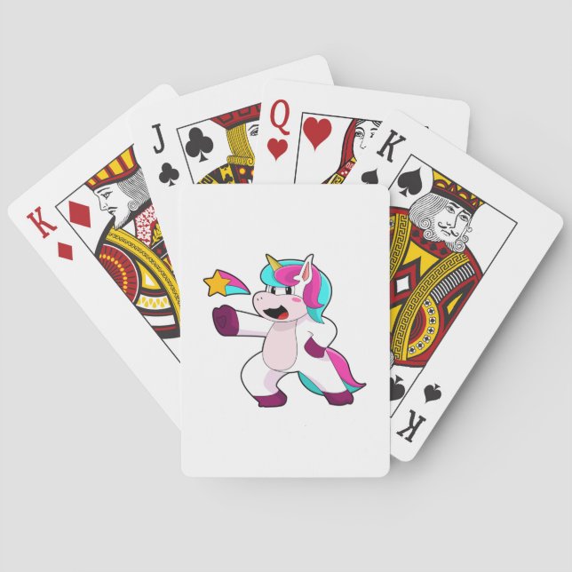 Jeu De Cartes Unicorne avec étoile (dos)