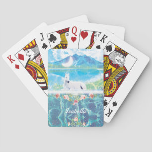 Jeu De Cartes Unicorne dans un monde paradisiaque