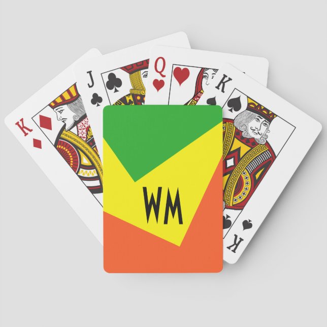 Jeu De Cartes Uniquement Arrière - plan couleur - herbe vert cit (dos)