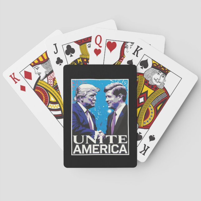 Jeu De Cartes Unir l'Amérique et Trump emblématique (dos)
