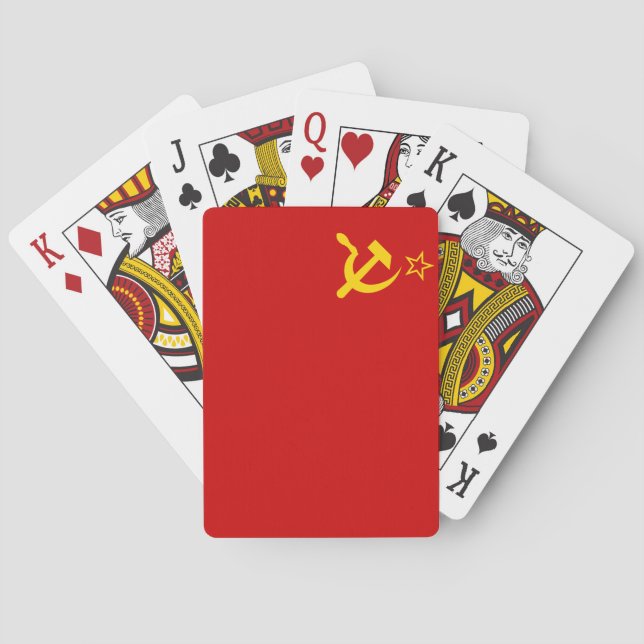 Jeu De Cartes URSS Union soviétique Faucille et marteau communis (dos)