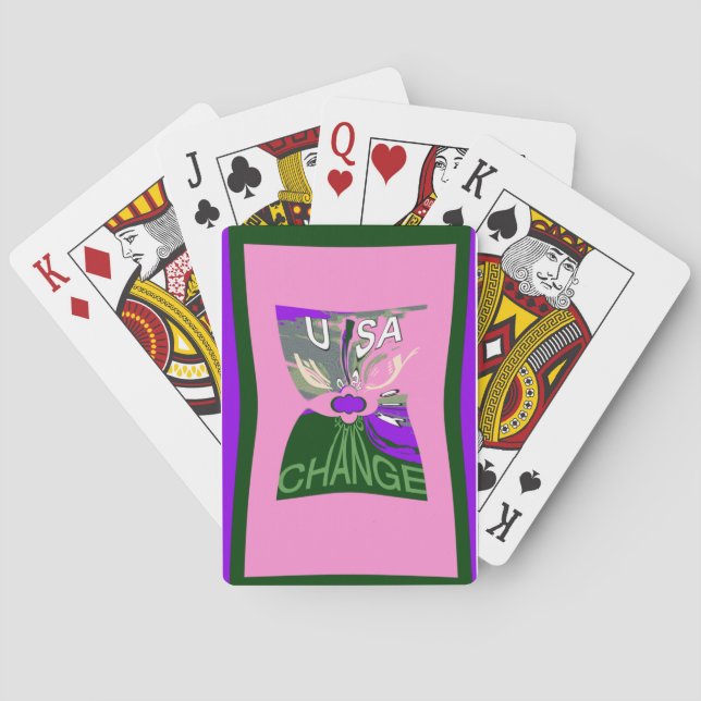 Jeu De Cartes USA Change Art Print (dos)