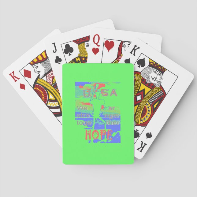 Jeu De Cartes USA Hope : Neon Lemon & Orange Art (dos)