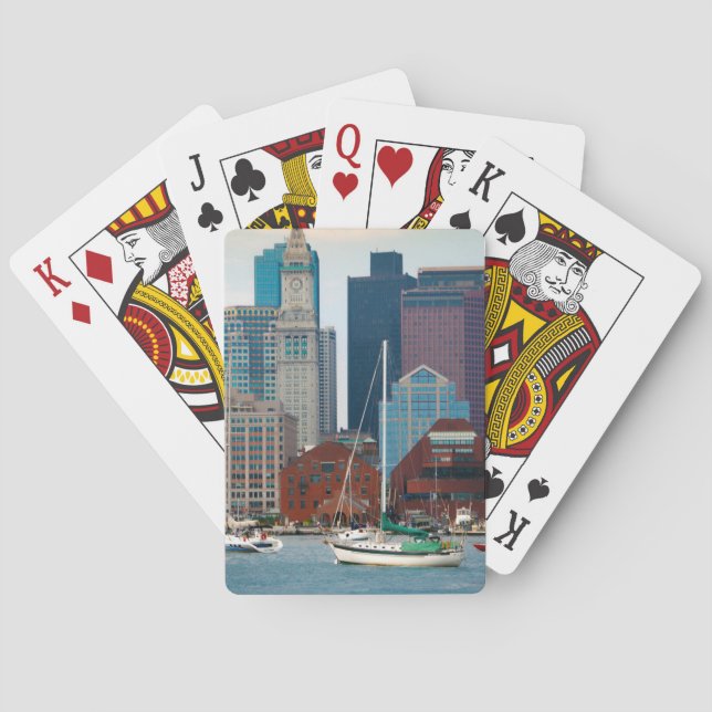 Jeu De Cartes USA, Massachusetts. Skyline Waterfront de Boston (dos)