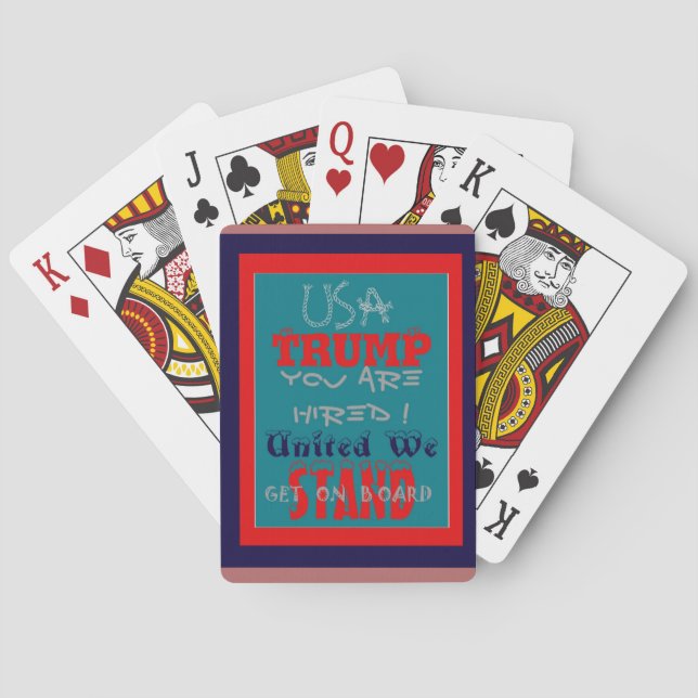 Jeu De Cartes USA Trump Vous Êtes Embauché ! Impression d'art de (dos)