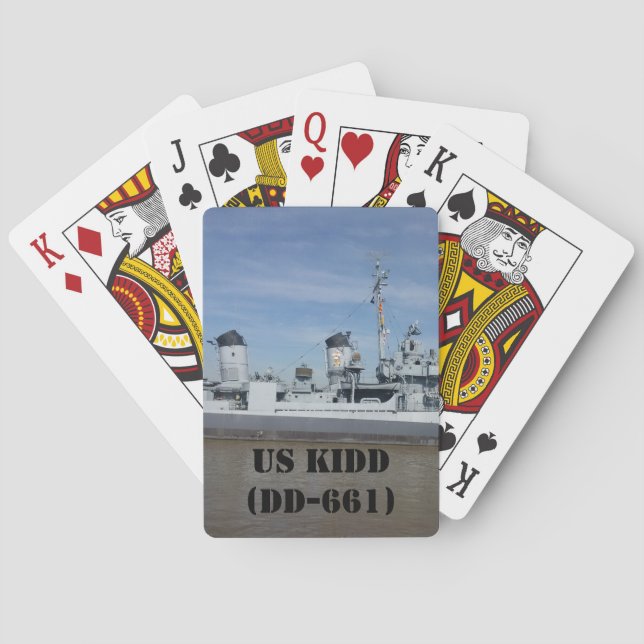 JEU DE CARTES USS KIDD DD 661 (dos)