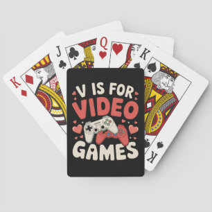 Jeu De Cartes V est pour les jeux vidéo drôle de la Saint-Valent