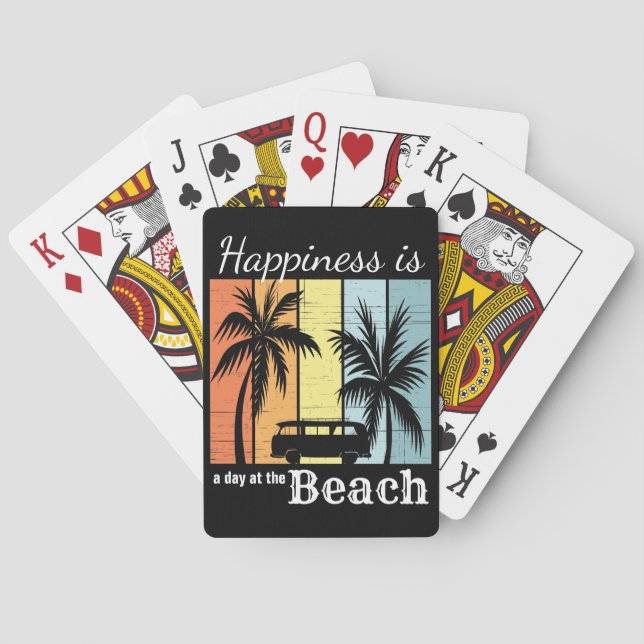 Jeu De Cartes Vacances d'été Le bonheur est une journée à la pla (dos)