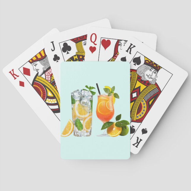 Jeu De Cartes Vacances Jouer Cartes Cocktails Vacances Été (dos)