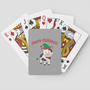 Jeu De Cartes Vacances Joyeuses Noël Elf Cow