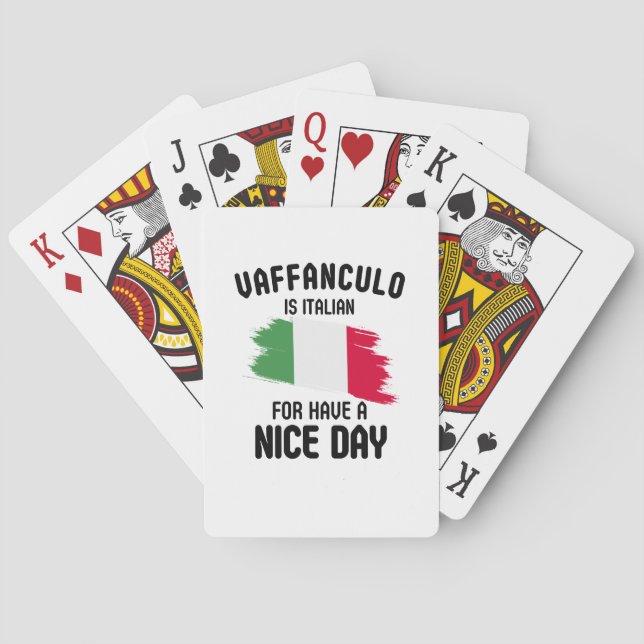 Jeu De Cartes Vaffanculo est italien pour passer une bonne journ (dos)