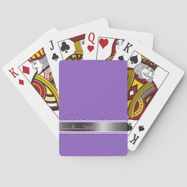 Jeu De Cartes Vagues appelées par violette (dos)