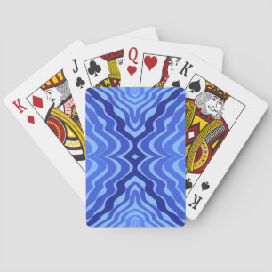 Jeu De Cartes Vagues bleues réfléchissantes Moderne Design abstr